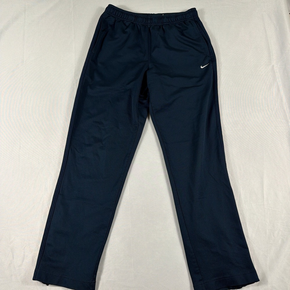 Vintage Y2K Nike Track Pants‎ Ankle Zip Ankle Navy Blue Mens Size Medium